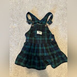 OshKosh B'gosh Green and Black Plaid Dress